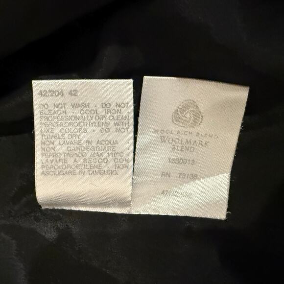 Max Mara wool blend black drapey wrap blazer size 42 EU/US size 6 - Picture 10 of 13